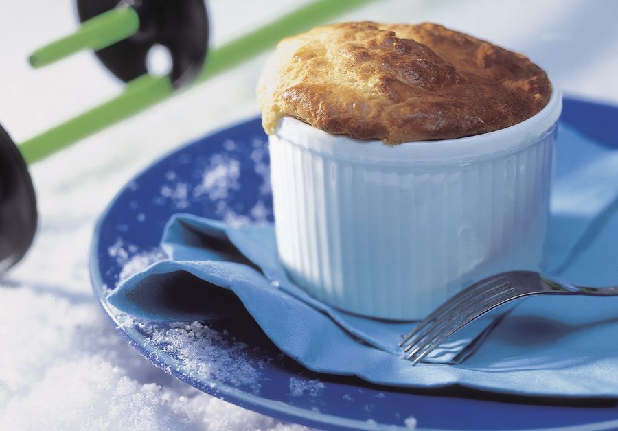 Soufflé al formaggio e alle scorzonere