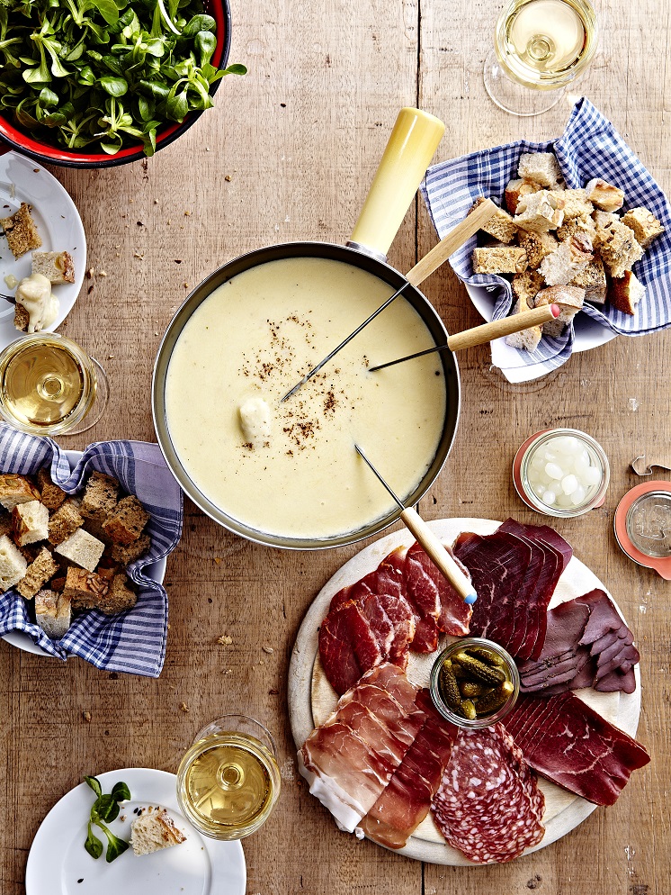 Fondue moitié-moitié con affettato misto